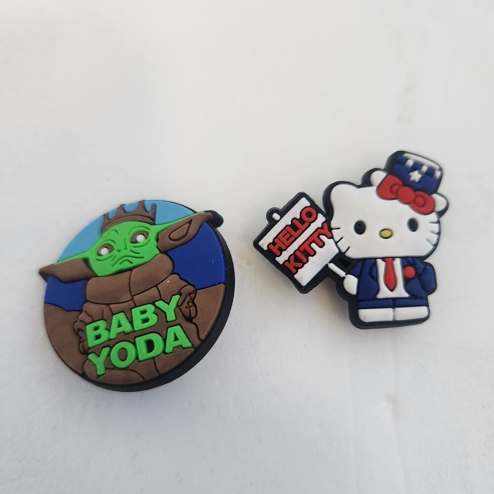 Croc charms Hello Kitty and Baby Yoda